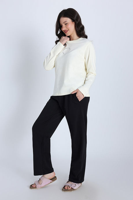 Zivame Knit Cotton Loungewear Set - Black beauty — image 4